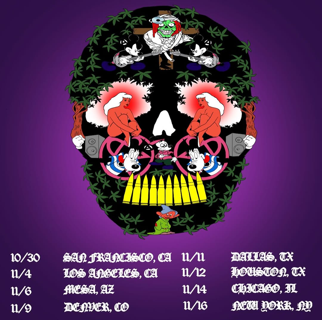 Nine Vicious For Nothing Tour Poster 2025